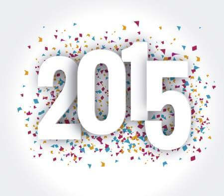 Happy 2015 Year confetti wallpaper - Meilleurs voeux