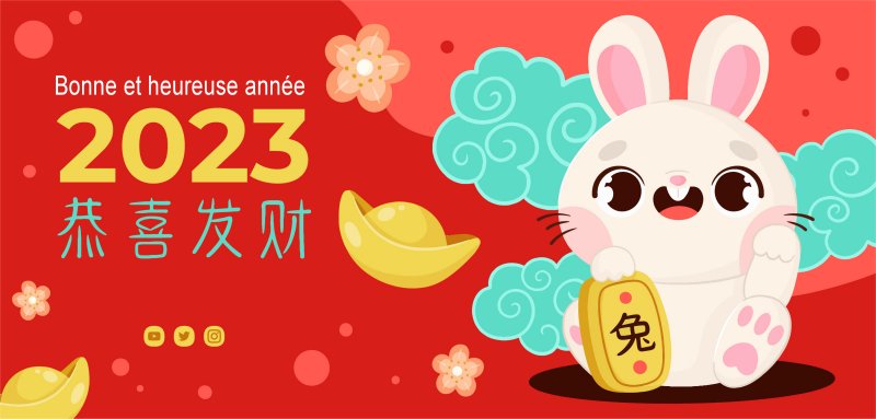 cny2023 - 新年快乐 Joyeux nouvel an chinois - 2023 année du lapin