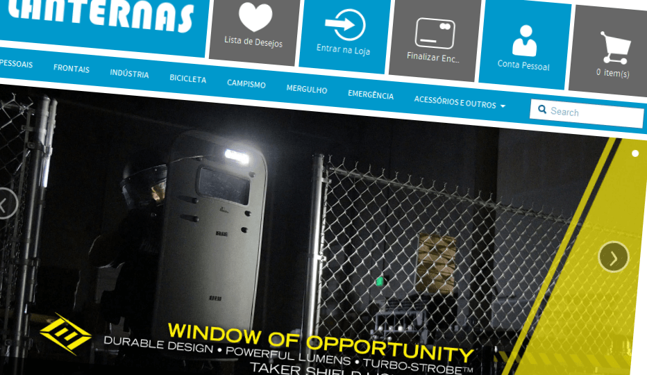 Site e-commerce Loja Das Lanternas